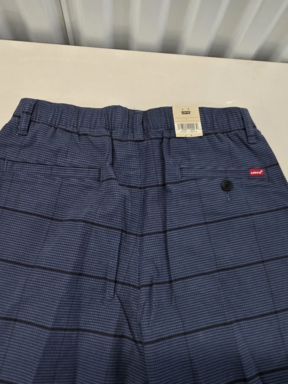 Levi's XX Chino EX Taper Men's Pants Small Stretch . New w/ Tag Blue Plaid